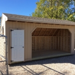 16' of firewood storage with 4' of enclosed storage